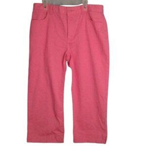 Chaps Size 10 Womens Pink denim Capri Pants Jeans Cotton